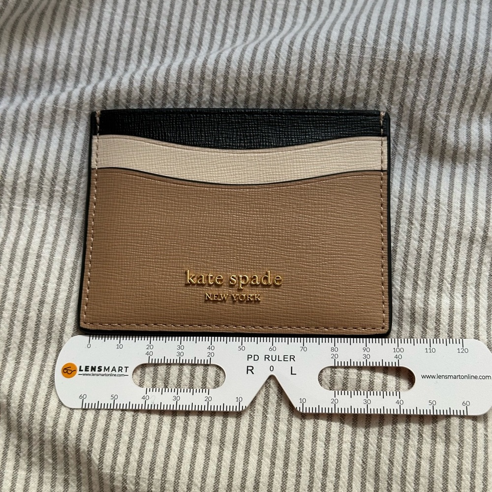 Kate Spade Tan and Black Card Holder